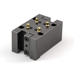 Global CNC Industries - Turret & VDI Tool Holders; Type: Okuma Double OD Turning Block ; Clamping System: 80mm X 78mm ; Tool Axis: OD ; Through Coolant: No ; Outside Diameter (Decimal Inch): 1.0000 ; Additional Information: 4 Mounting Holes - Exact Tooling