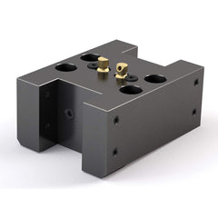 Global CNC Industries - Turret & VDI Tool Holders; Type: Mori OD Turning Block ; Clamping System: 76mm X 35mm ; Tool Axis: OD ; Through Coolant: No ; Outside Diameter (Decimal Inch): 1.0000 ; Additional Information: 4 Mounting Holes - Exact Tooling