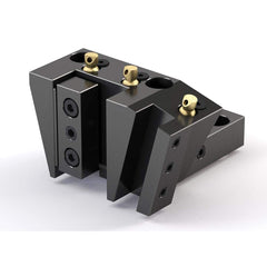 Global CNC Industries - Turret & VDI Tool Holders; Type: Haas Double OD Turning Block ; Clamping System: 73mm X 70mm ; Tool Axis: OD ; Through Coolant: No ; Outside Diameter (Decimal Inch): 1.0000 ; Additional Information: 4 Mounting Holes - Exact Tooling