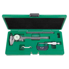Insize USA LLC - Machinist Caliper & Micrometer Tool Kits; Tool Type Included: Caliper, Micrometer & Ruler ; Minimum Caliper Measurement (Inch): 0 ; Maximum Caliper Measurement (Inch): 6 ; Minimum Micrometer Measurement (Inch): 0 ; Maximum Micrometer Mea - Exact Tooling
