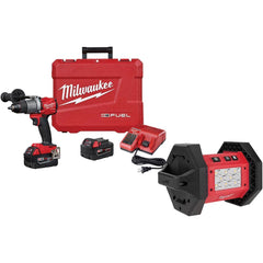Milwaukee Tool - Cordless Drills; Battery Voltage: 18 ; Battery Chemistry: Lithium-Ion ; Chuck Size: 1/2 ; Handle Type: Pistol Grip ; Number of Batteries Included: 2 ; Reversible: Yes - Exact Tooling