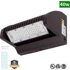 Metro LED - Wall Pack Light Fixtures; Lamp Type: Integrated LED ; Wattage: 40 ; Voltage: 100-277 V ; Housing Material: Aluminum Alloy/Stainless Steel - Exact Tooling