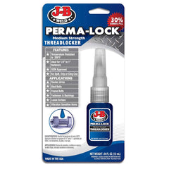 J-B Weld - Threadlockers & Retaining Compounds; Type: Medium Strength ; Series: Perma-Lock ; Container Size Range: Smaller than 1 oz. ; Container Type: Tube ; Color: Blue ; Strength: Medium - Exact Tooling