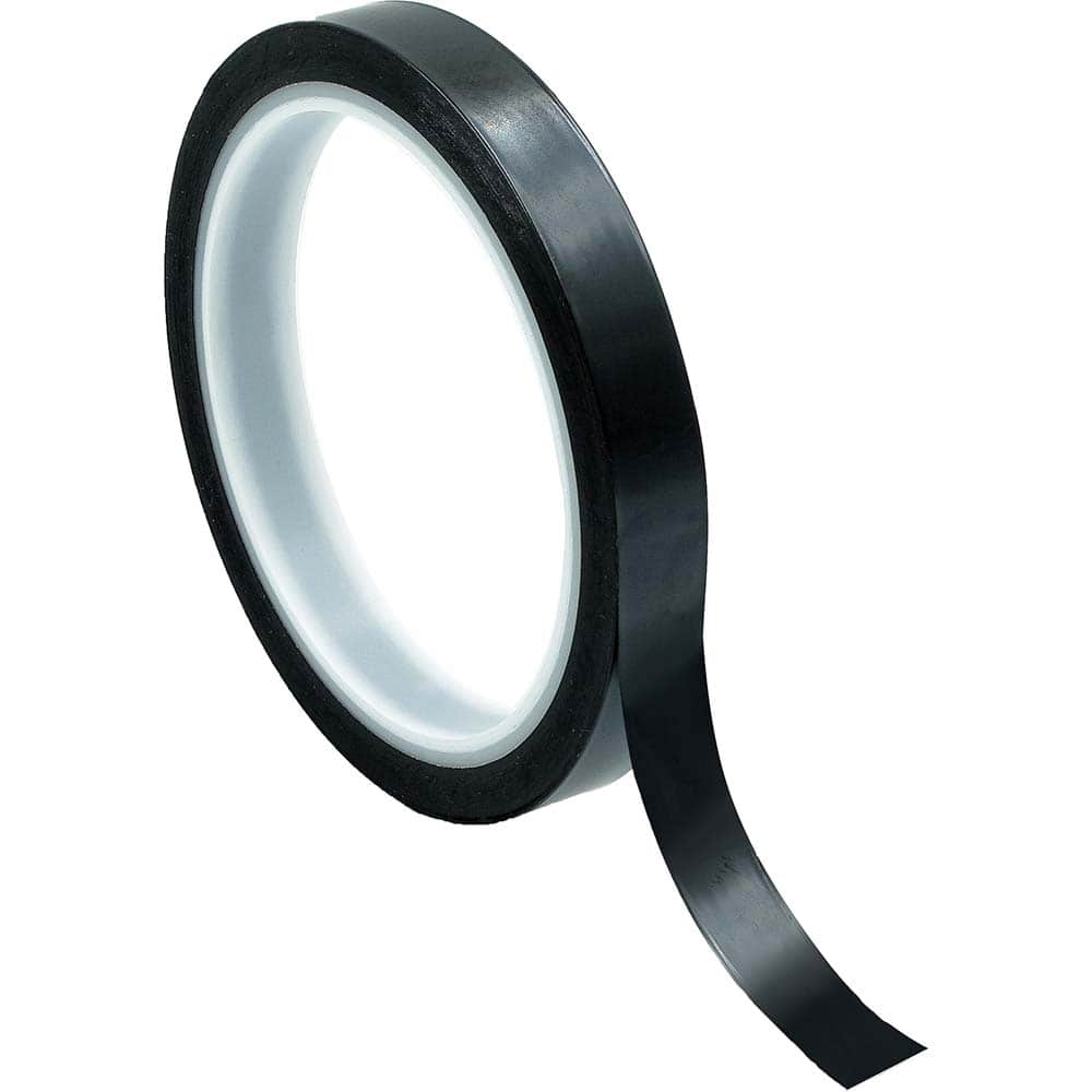 Bertech - Film Tape; Material Type: Polyimide ; Thickness (mil): 2.5000 ; Color: Black ; Adhesive Material: Silicone ; Width (Inch): 5/8 ; Length (Feet): 108.000 - Exact Tooling