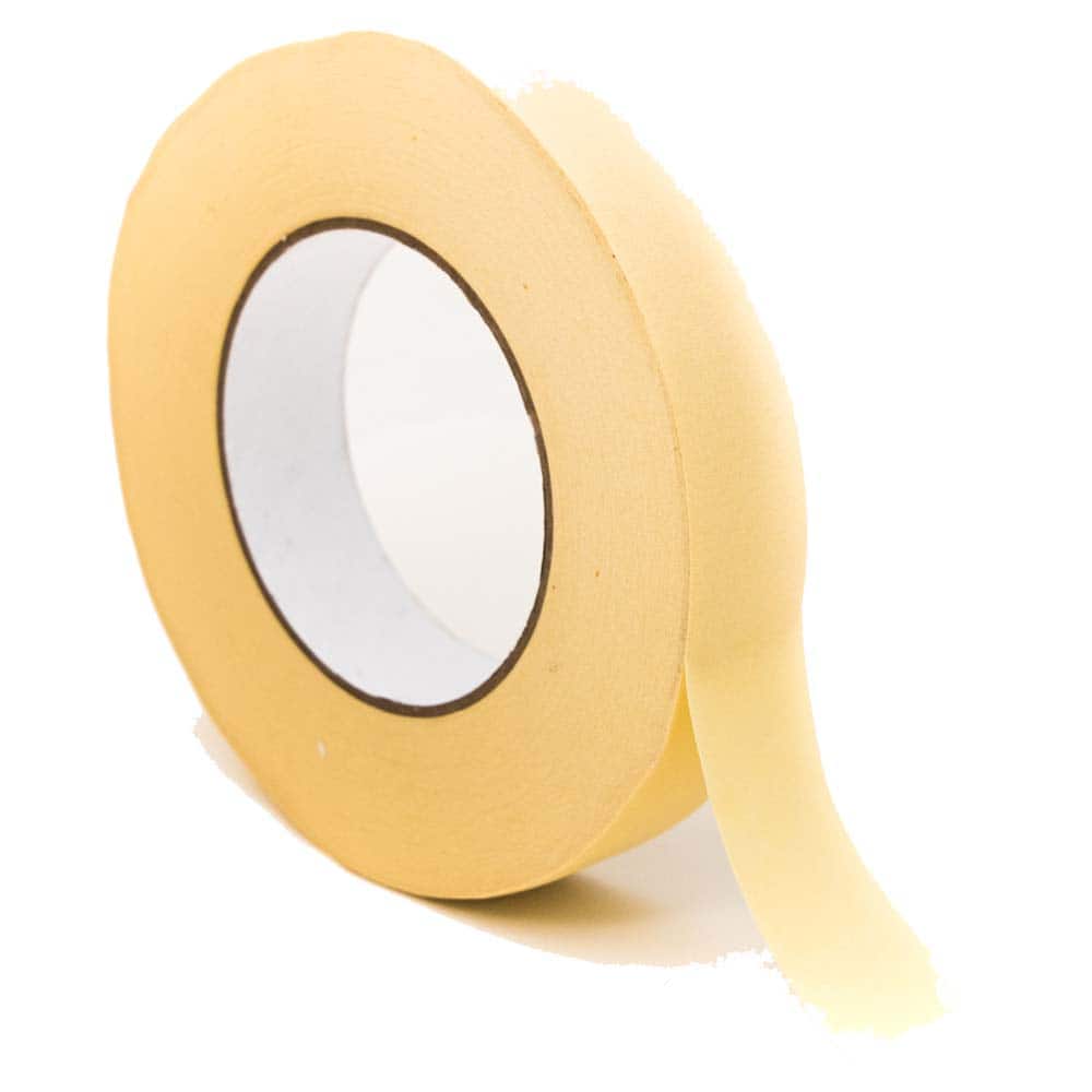 Bertech - Masking & Painters Tape; Tape Type: High Temperature Masking Tape ; Material Type: Crepe Paper ; Width (Inch): 13/16 ; Length (Feet): 180.000 ; Length (yd): 60.00 ; Color: Beige - Exact Tooling