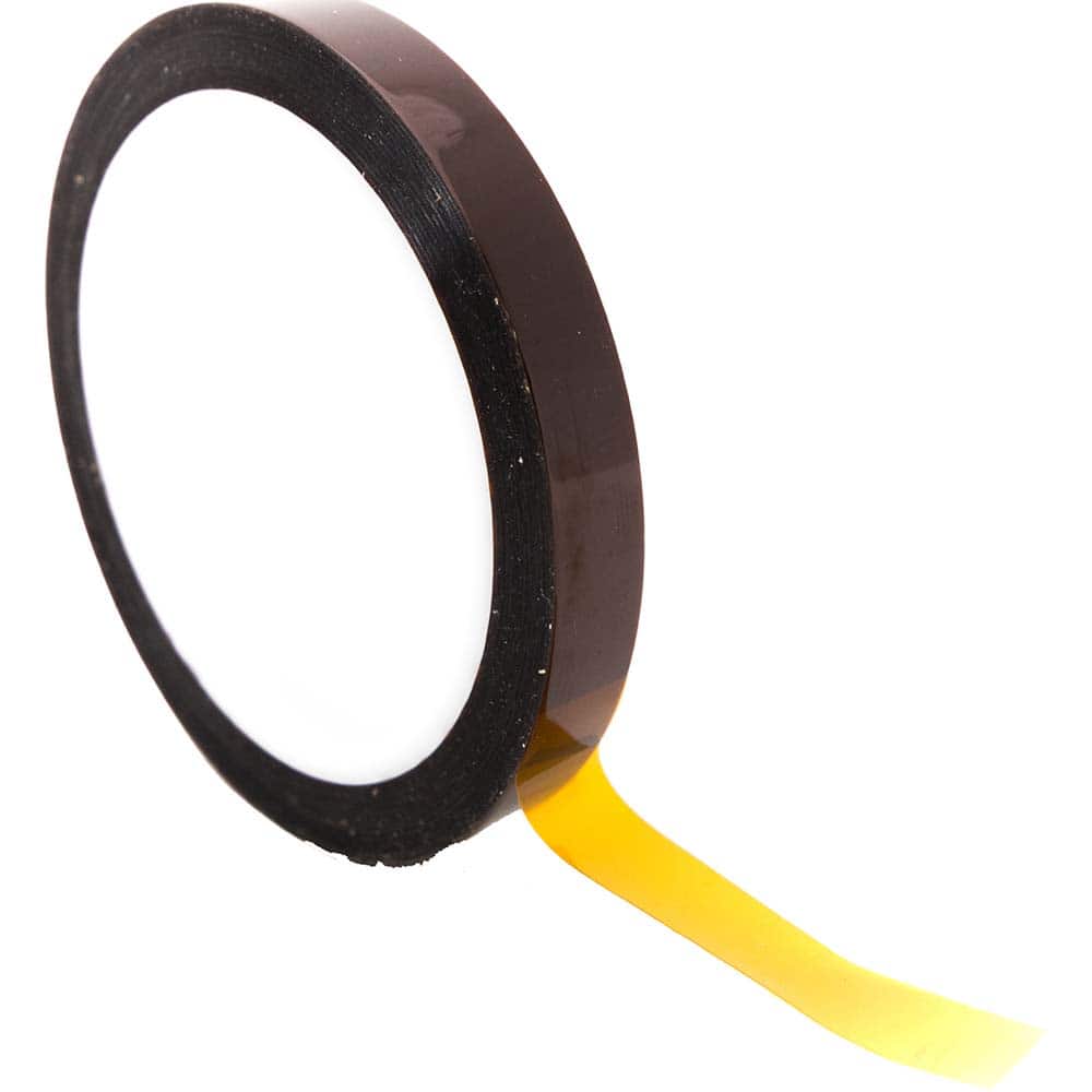 Bertech - Film Tape; Material Type: Polyimide ; Thickness (mil): 3.5000 ; Color: Amber ; Adhesive Material: Silicone ; Width (Inch): 5/8 ; Length (Feet): 108.000 - Exact Tooling