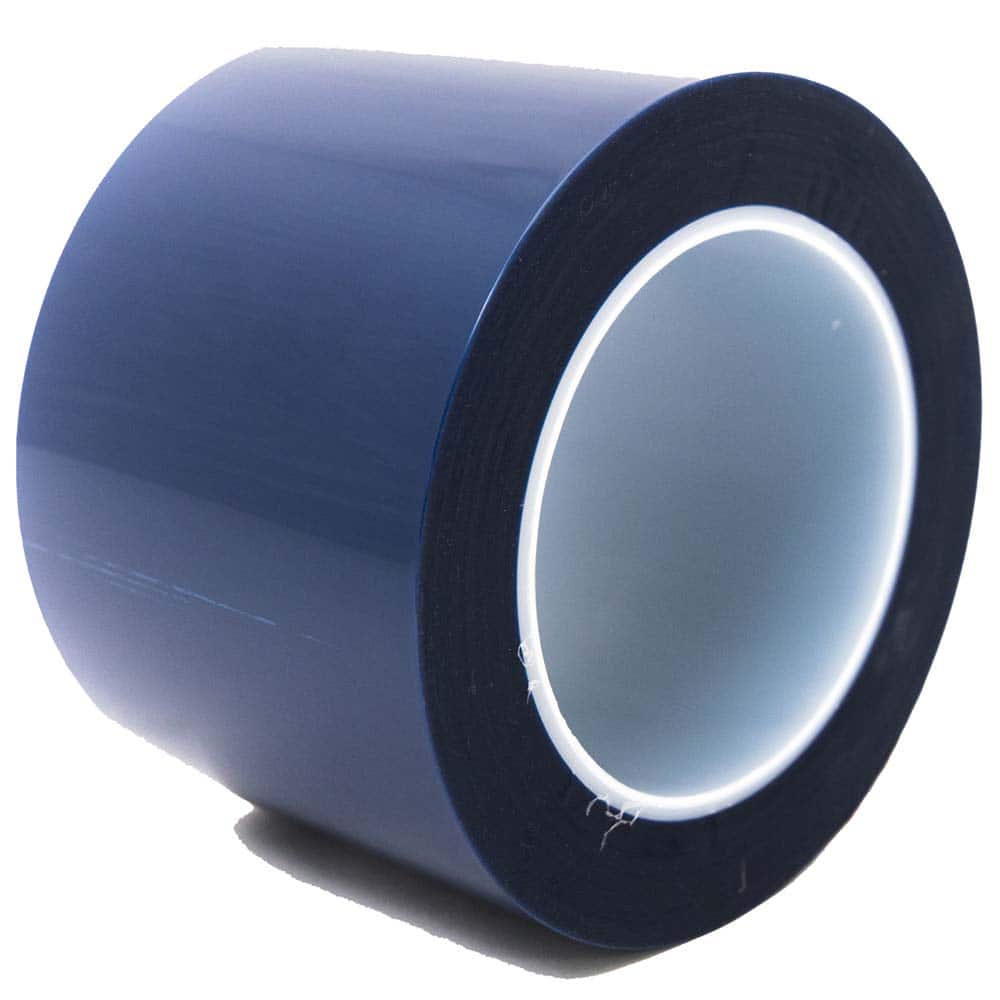 Bertech - Masking & Painters Tape; Tape Type: High Temperature Masking Tape ; Material Type: Polyester Film ; Width (Inch): 8 ; Length (Feet): 216.000 ; Length (yd): 72.00 ; Color: Blue - Exact Tooling