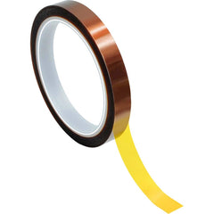 Bertech - Film Tape; Material Type: Polyimide ; Thickness (mil): 2.5000 ; Color: Amber ; Adhesive Material: Silicone ; Width (Inch): 0.39 ; Width (mm): 10.00 - Exact Tooling