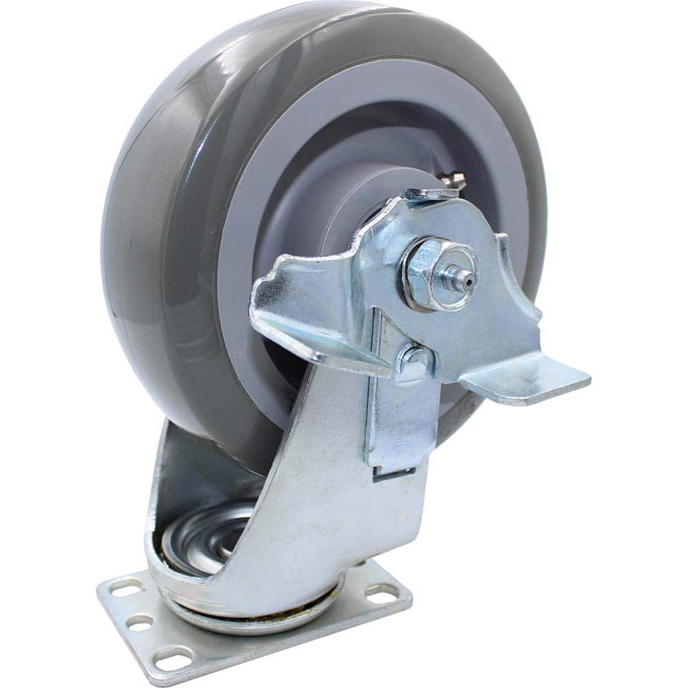 Snap-Loc - Specialty Casters; Type: Caster ; Style: Swivel w/Brake ; Mount: Stem ; Load Capacity (Lb.): 450.000 ; Wheel Diameter: 6 (Inch); Wheel Width: 1-1/4 (Inch) - Exact Tooling