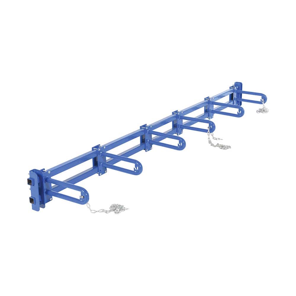 Vestil - Storage Racks; Type: Vertical Storage Rack ; Width (Inch): 101 ; Height (Inch): 9 ; Depth (Inch): 14-1/4 ; Number of Bays: 5 ; Color: Blue - Exact Tooling