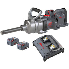 Ingersoll-Rand - Cordless Impact Wrenches & Ratchets; Voltage: 20.00 ; Drive Size (Inch): 1 ; Battery Chemistry: Lithium-Ion ; Handle Type: D-Handle ; Speed (RPM): 0-890 ; Number of Batteries Included: 4 - Exact Tooling