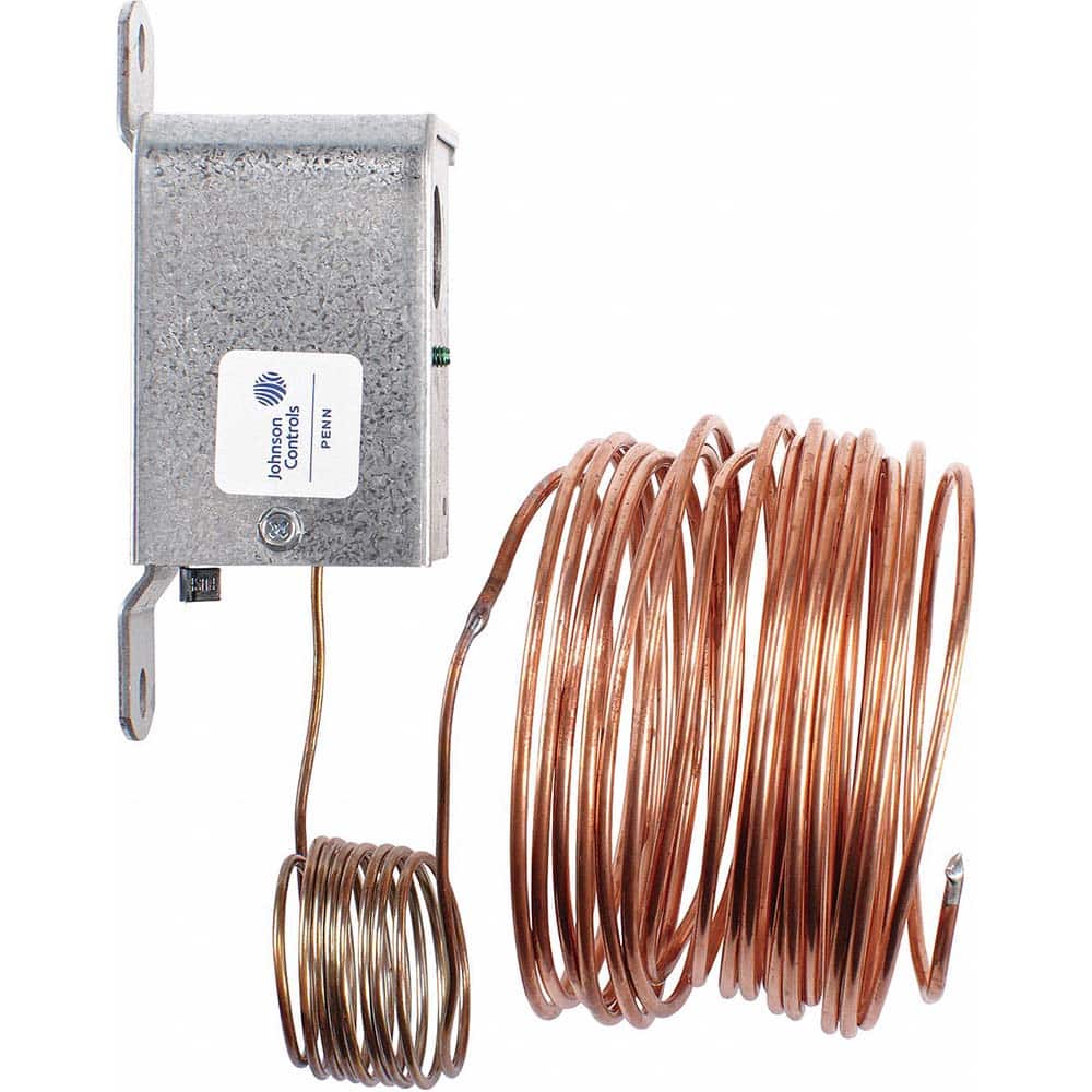 Johnson Controls - Refrigeration Temperature Controls; Capillary Length: 240 in ; Differential: Manual Reset ; Switch Action: SPST - Exact Tooling