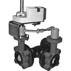Honeywell - Actuated Butterfly Valves; Pipe Size: 2 (Inch); Actuator Type: Electric ; Style: Flanged ; Material: Cast Iron; Polyester ; WOG Rating (psi): 175 ; Seat Material: EPDM - Exact Tooling