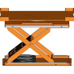 Hovair - Lifting Tables; Type: Lift & Rotate ; Lift Style: Scissor ; Style: Pneumatic ; Load Capacity (Lb.): 4000.000 ; Minimum Height (Decimal Inch): 8.5000 ; Lift Height (Inch): 32.5 - Exact Tooling
