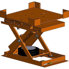 Hovair - Lifting Tables; Type: Lift & Rotate ; Lift Style: Scissor ; Style: Pneumatic ; Load Capacity (Lb.): 2000.000 ; Minimum Height (Decimal Inch): 10.5000 ; Lift Height (Inch): 32.00 - Exact Tooling