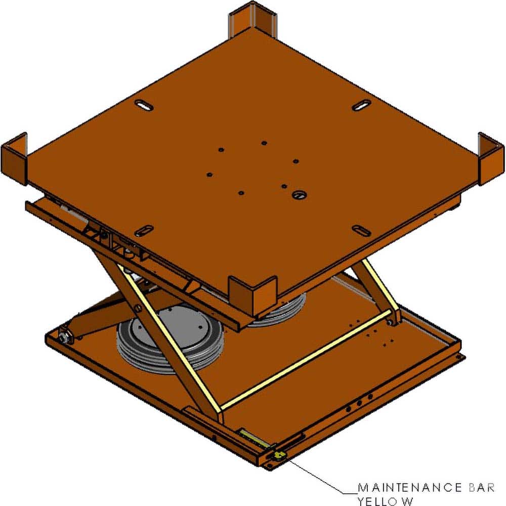 Hovair - Lifting Tables; Type: Lift & Rotate ; Lift Style: Scissor ; Style: Pneumatic ; Load Capacity (Lb.): 4000.000 ; Minimum Height (Decimal Inch): 8.5000 ; Lift Height (Inch): 24.0 - Exact Tooling
