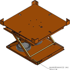 Hovair - Lifting Tables; Type: Lift & Rotate ; Lift Style: Scissor ; Style: Pneumatic ; Load Capacity (Lb.): 4000.000 ; Minimum Height (Decimal Inch): 8.5000 ; Lift Height (Inch): 24.0 - Exact Tooling