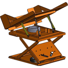 Hovair - Lifting Tables; Type: Lift & Tilt ; Lift Style: Scissor ; Style: Pneumatic ; Load Capacity (Lb.): 4000.000 ; Minimum Height (Decimal Inch): 10.2500 ; Lift Height (Inch): 24.0 - Exact Tooling