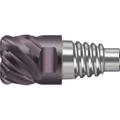 Corner Radius & Corner Chamfer End Mill Heads; Mill Diameter (mm): 10.00; Mill Diameter (Decimal Inch): 0.3940; Length of Cut (mm): 12.4000; Connection Type: E10; Overall Length (mm): 23.6000; Flute Type: Spiral; Material Grade: WJ30TF; Helix Angle: 50; C