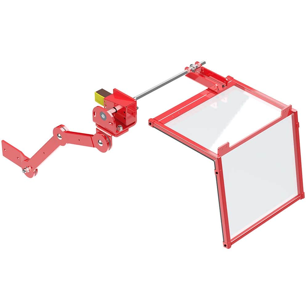 Rockford Systems - Chip Guards & Cutting-Point Shields; Type: Shield & Mount ; Shield Style: 2-Sided ; Base Type: Direct Mount ; Shield Material: Polycarbonate ; Shield Width (Inch): 12 ; Shield Length (Inch): 14 - Exact Tooling