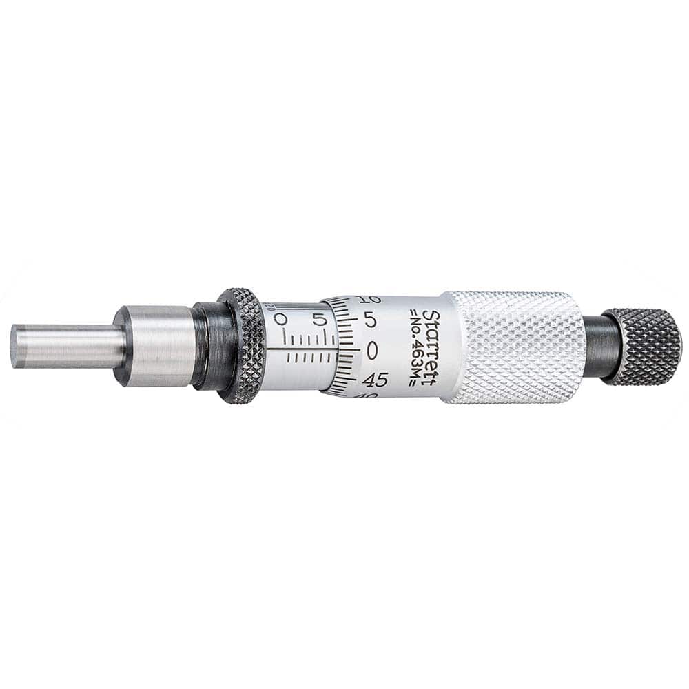 Starrett - Mechanical Micrometer Heads; Minimum Measurement (mm): 0 ; Maximum Measurement (Decimal Inch): 13.0000 ; Thimble Diameter (mm): 18.00 ; Thimble Diameter (Decimal Inch): 0.7500 ; Digital Counter: No ; Graduation (mm): 0.0020 - Exact Tooling