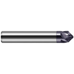 Harvey Tool - 3/4" Diam 60°/120° 5-Flute Single End Solid Carbide Chamfer Mill - Exact Tooling