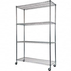 ALERA - 2,400 Lb Capacity 4 Shelf Wire Shelving - Starter Unit - Exact Tooling