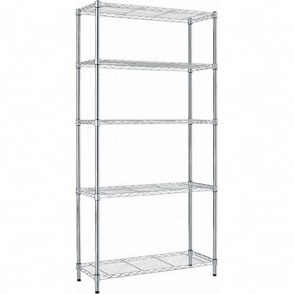 ALERA - 1,250 Lb Capacity 5 Shelf Wire Shelving - Starter Unit - Exact Tooling