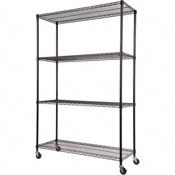 ALERA - 2,400 Lb Capacity 4 Shelf Wire Shelving - Starter Unit - Exact Tooling
