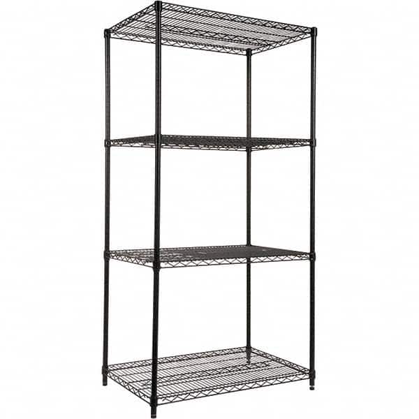 ALERA - 4,000 Lb Capacity 4 Shelf Wire Shelving - Starter Unit - Exact Tooling