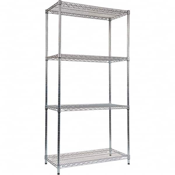 ALERA - 5,000 Lb Capacity 4 Shelf Wire Shelving - Starter Unit - Exact Tooling