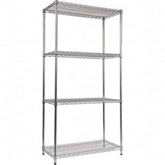 ALERA - 5,000 Lb Capacity 4 Shelf Wire Shelving - Starter Unit - Exact Tooling