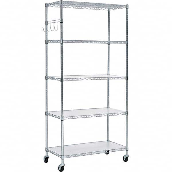 ALERA - 3,000 Lb Capacity 5 Shelf Wire Shelving - Starter Unit - Exact Tooling