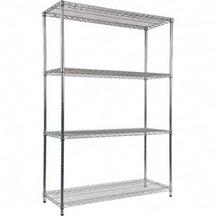ALERA - 5,000 Lb Capacity 4 Shelf Wire Shelving - Starter Unit - Exact Tooling