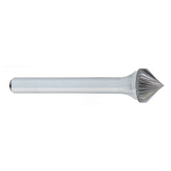 ‎SK-1 -6mm x LOC × 6mm Shank × 50mm OAL 90 Degree Cone Carbide Medium Right Hand Spiral Burr - Exact Tooling