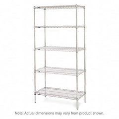 Metro - 2,000 Lb Capacity 5 Shelf Wire Shelving - Starter Unit - Exact Tooling
