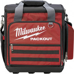 Milwaukee Tool - 58 Pocket, Ballistic Polyester, Red/Black Laptop Tool Bag - Exact Tooling