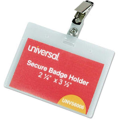 UNIVERSAL - Badge Holders Attachment Type: Clip-On Horizontal or Vertical Holder: Horizontal - Exact Tooling