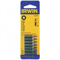 Irwin - 7/32" Square Size Insert Bit Set - Exact Tooling