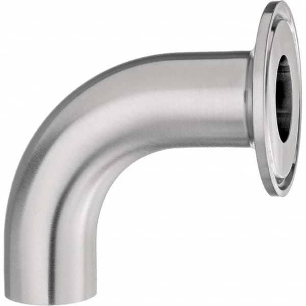 Value Collection - Sanitary Stainless Steel Pipe Fittings Type: 90 Elbow Adapter Style: Quick-Clamp to Butt Weld - Exact Tooling