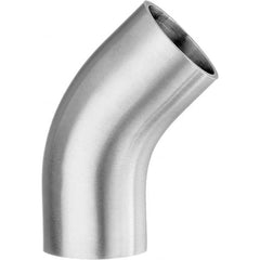 Value Collection - Sanitary Stainless Steel Pipe Fittings Type: 45 Elbow Style: Butt Weld - Exact Tooling
