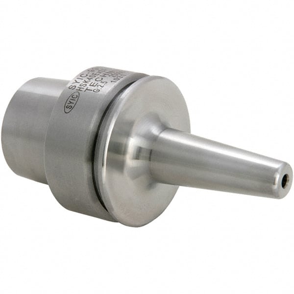 Techniks - 1/8" Hole Diam, HSK40E Taper Shank Shrink Fit Tool Holder & Adapter - 60mm Projection, 0.36" Nose Diam, Through Coolant - Exact Tooling