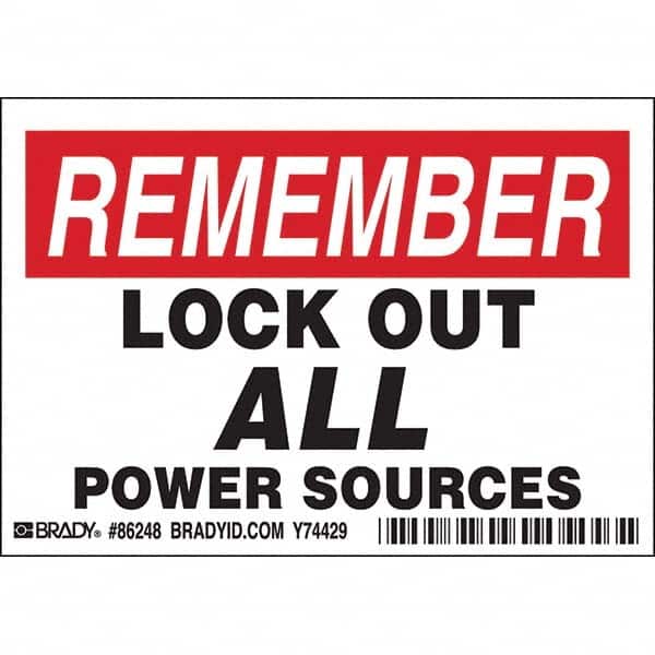 Brady - Safety & Facility Labels Message Type: Accident Prevention Header: REMEMBER - Exact Tooling