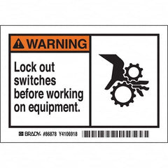 Brady - Safety & Facility Labels Message Type: Accident Prevention Header: WARNING - Exact Tooling