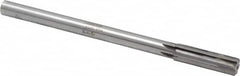 Made in USA - 0.637" Carbide-Tipped 6 Flute Chucking Reamer - Straight Flute, 9/16" Straight Shank, 2-1/4" Flute Length, 9" OAL - Exact Tooling