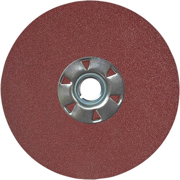 VSM - 7" Diam 7/8" Hole 80 Grit Fiber Disc - Medium Grade, Aluminum Oxide, 8,000 Max RPM, Series KF708 - Exact Tooling