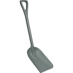Remco - 14" High x 11" Wide Square Plastic Shovel - 38" Long Plastic D-Grip Handle, No Step - Exact Tooling