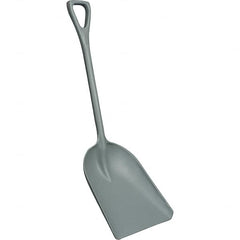 Remco - 17" High x 14" Wide Square Plastic Shovel - 42" Long Plastic D-Grip Handle, No Step - Exact Tooling