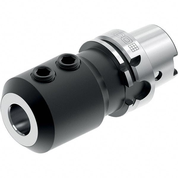 Seco - HSK125 Dual Contact Taper Shank 25mm Hole End Mill Holder/Adapter - 65mm Nose Diam, 160mm Projection, Through-Spindle Coolant - Exact Tooling