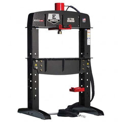 Edwards Manufacturing - Shop Presses; Power Type: Electric ; Pressure (Ton): 40 ; Stroke (Inch): 12-1/4 ; Table Length (Inch): 38 ; Table Depth (Inch): 40-1/2 ; Voltage: 460 - Exact Tooling